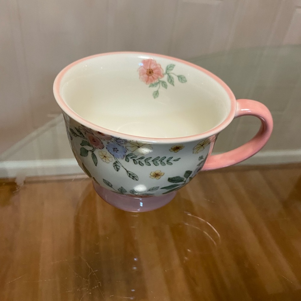 Potter's Studio Coffee Mug Colorful Abstract Design With Floral . New.